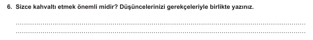 6. Sınıf Türkçe 2023-2024 1. Dönem 1. Yazılı 1. Bölüm 6. Soru (Anka Kuşu Yayınları) görseli