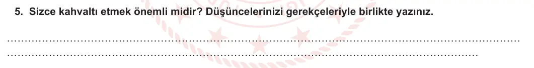 6. Sınıf Türkçe 2023-2024 1. Dönem 1. Yazılı 1. Bölüm 5. Soru (MEB Yayınları) görseli