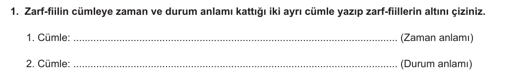 8. Sınıf Türkçe 2023-2024 1. Dönem 1. Yazılı 2. Bölüm 1. Soru (MEB Yayınları) görseli