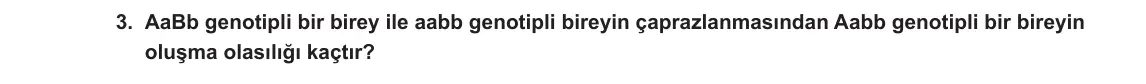 10. Sınıf Biyoloji 2023-2024 1. Dönem 2. Yazılı 1. Bölüm 3. Soru görseli