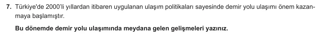 12. Sınıf Coğrafya 2023-2024 1. Dönem 2. Yazılı 2. Bölüm 7. Soru görseli