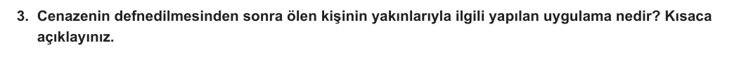11. Sınıf Din Kültürü ve Ahlak Bilgisi 2023-2024 1. Dönem 2. Yazılı 2. Bölüm 3. Soru görseli