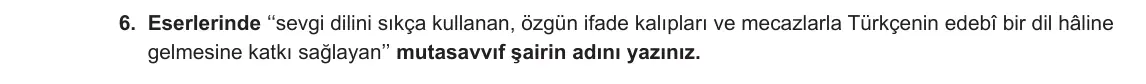12. Sınıf Din Kültürü ve Ahlak Bilgisi 2023-2024 1. Dönem 2. Yazılı 2. Bölüm 6. Soru görseli