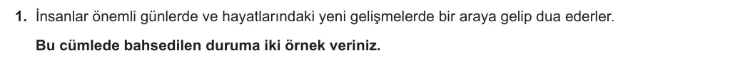 5. Sınıf Din Kültürü ve Ahlak Bilgisi 2023-2024 1. Dönem 2. Yazılı 2. Bölüm 1. Soru görseli