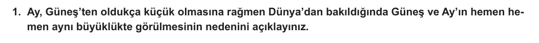 5. Sınıf Fen Bilimleri 2023-2024 1. Dönem 2. Yazılı 1. Bölüm 1. Soru görseli