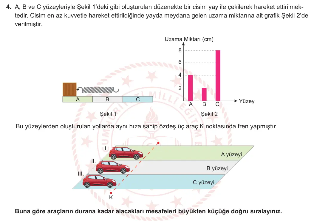5. Sınıf Fen Bilimleri 2023-2024 1. Dönem 2. Yazılı 2. Bölüm 4. Soru görseli