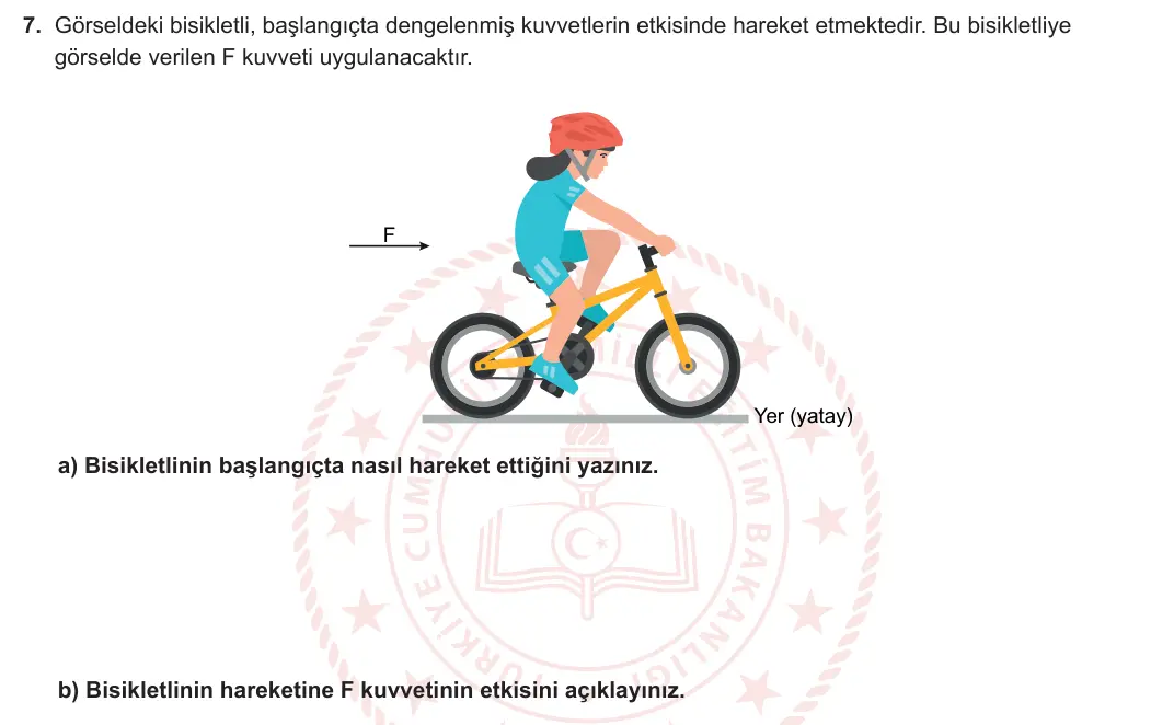 6. Sınıf Fen Bilimleri 2023-2024 1. Dönem 2. Yazılı 1. Bölüm 7. Soru görseli (1/2)
