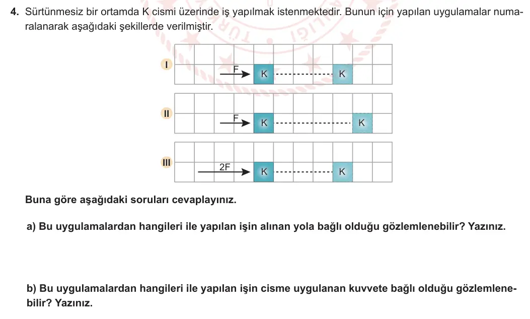 7. Sınıf Fen Bilimleri 2023-2024 1. Dönem 2. Yazılı 2. Bölüm 4. Soru görseli