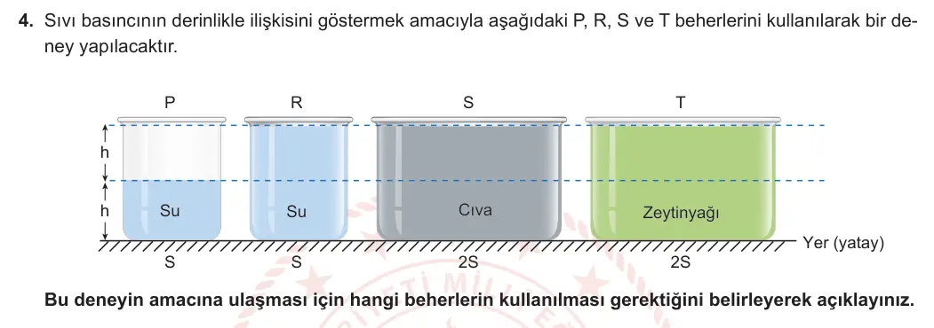 8. Sınıf Fen Bilimleri 2023-2024 1. Dönem 2. Yazılı 2. Bölüm 4. Soru görseli (1/2)