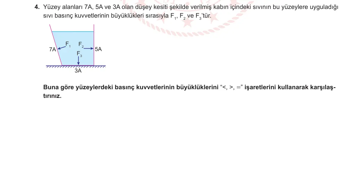 10. Sınıf Fizik 2023-2024 1. Dönem 2. Yazılı 3. Bölüm 4. Soru görseli