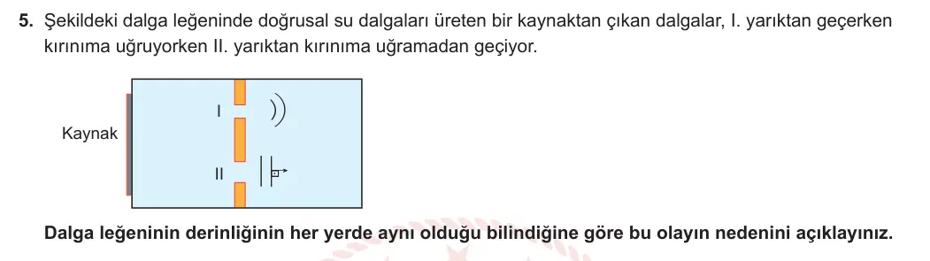 12. Sınıf Fizik 2023-2024 1. Dönem 2. Yazılı 2. Bölüm 5. Soru görseli