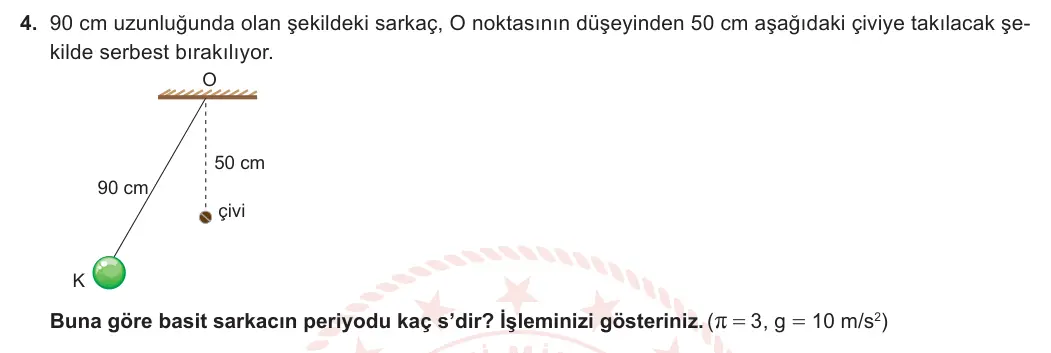 12. Sınıf Fizik 2023-2024 1. Dönem 2. Yazılı 3. Bölüm 4. Soru görseli