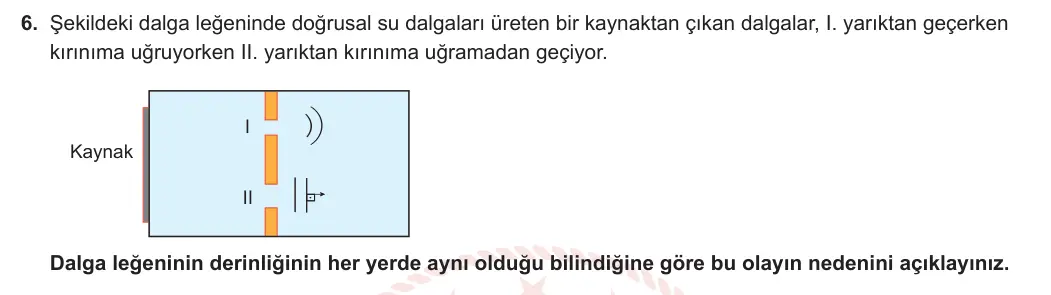 12. Sınıf Fizik 2023-2024 1. Dönem 2. Yazılı 3. Bölüm 6. Soru görseli