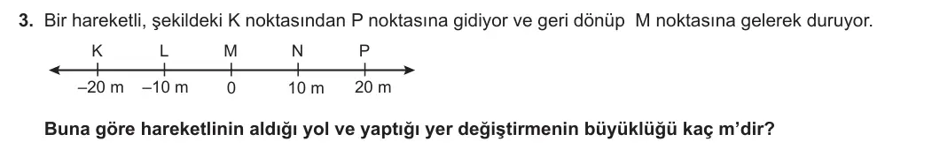 9. Sınıf Fizik 2023-2024 1. Dönem 2. Yazılı 1. Bölüm 3. Soru görseli