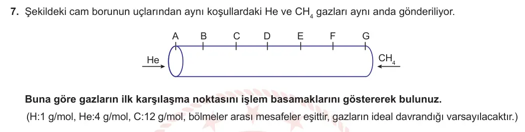 11. Sınıf Kimya 2023-2024 1. Dönem 2. Yazılı 1. Bölüm 7. Soru görseli