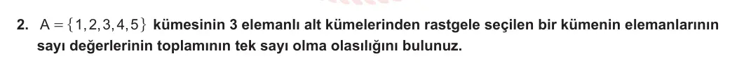 10. Sınıf Matematik 2023-2024 1. Dönem 2. Yazılı 3. Bölüm 2. Soru görseli
