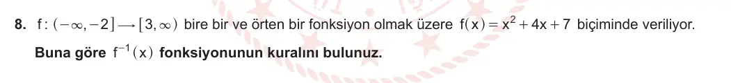 10. Sınıf Matematik 2023-2024 1. Dönem 2. Yazılı 4. Bölüm 8. Soru görseli