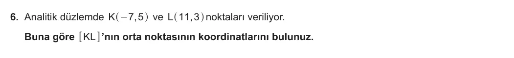 11. Sınıf Matematik 2023-2024 1. Dönem 2. Yazılı 1. Bölüm 6. Soru görseli