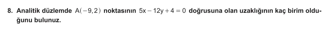 11. Sınıf Matematik 2023-2024 1. Dönem 2. Yazılı 1. Bölüm 8. Soru görseli (1/2)
