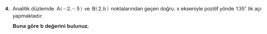 11. Sınıf Matematik 2023-2024 1. Dönem 2. Yazılı 2. Bölüm 4. Soru görseli