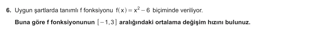 11. Sınıf Matematik 2023-2024 1. Dönem 2. Yazılı 2. Bölüm 6. Soru görseli (1/2)