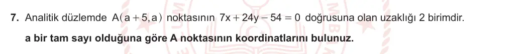 11. Sınıf Matematik 2023-2024 1. Dönem 2. Yazılı 3. Bölüm 7. Soru görseli