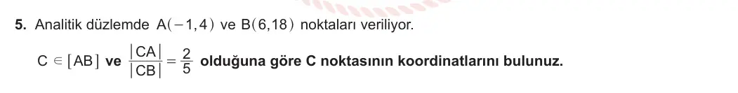 11. Sınıf Matematik 2023-2024 1. Dönem 2. Yazılı 4. Bölüm 5. Soru görseli