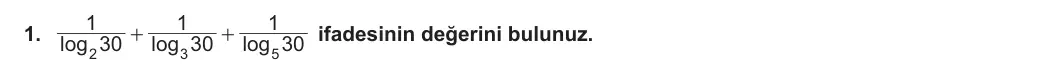 12. Sınıf Matematik 2023-2024 1. Dönem 2. Yazılı 1. Bölüm 1. Soru görseli