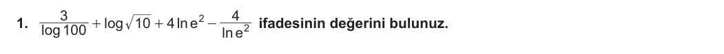 12. Sınıf Matematik 2023-2024 1. Dönem 2. Yazılı 2. Bölüm 1. Soru görseli