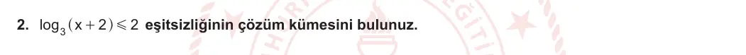 12. Sınıf Matematik 2023-2024 1. Dönem 2. Yazılı 2. Bölüm 2. Soru görseli