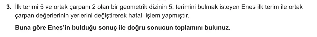 12. Sınıf Matematik 2023-2024 1. Dönem 2. Yazılı 2. Bölüm 3. Soru görseli