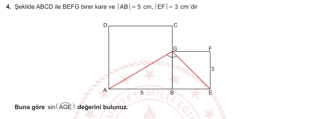 12. Sınıf Matematik 2023-2024 1. Dönem 2. Yazılı 2. Bölüm 4. Soru görseli