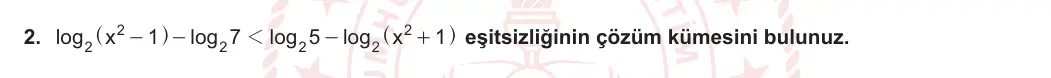 12. Sınıf Matematik 2023-2024 1. Dönem 2. Yazılı 4. Bölüm 2. Soru görseli