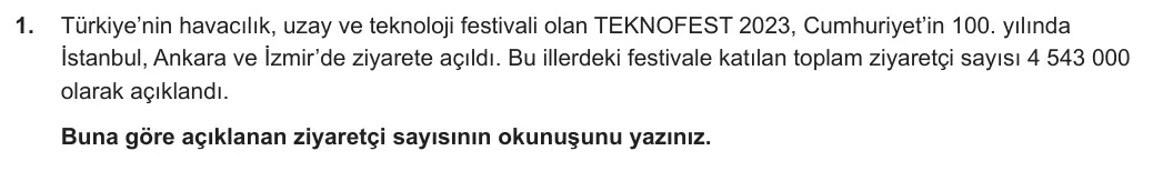 5. Sınıf Matematik 2023-2024 1. Dönem 2. Yazılı 3. Bölüm 1. Soru görseli