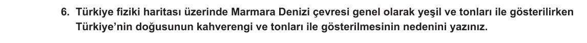 5. Sınıf Sosyal Bilgiler 2023-2024 1. Dönem 2. Yazılı 2. Bölüm 6. Soru görseli
