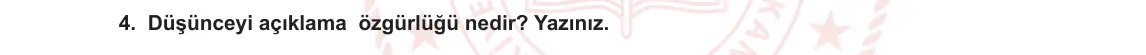 7. Sınıf Sosyal Bilgiler 2023-2024 1. Dönem 2. Yazılı 2. Bölüm 4. Soru görseli