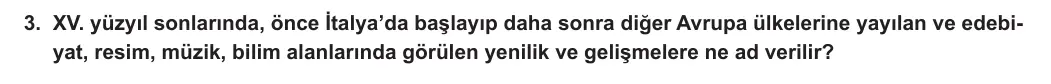 11. Sınıf Tarih 2023-2024 1. Dönem 2. Yazılı 1. Bölüm 3. Soru görseli