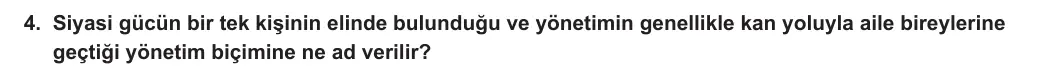 9. Sınıf Tarih 2023-2024 1. Dönem 2. Yazılı 1. Bölüm 4. Soru görseli