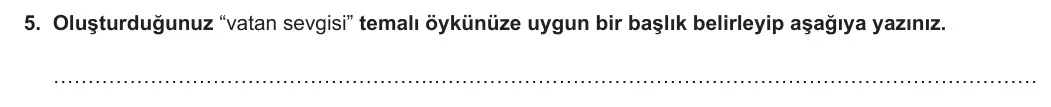 7. Sınıf Türkçe 2023-2024 1. Dönem 2. Yazılı 2. Bölüm 5. Soru görseli