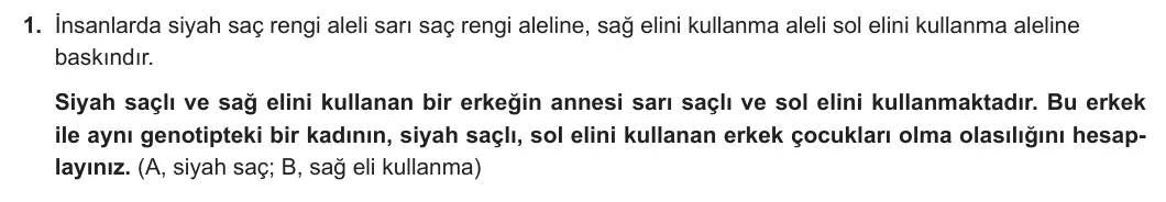 10. Sınıf Biyoloji 2023-2024 2. Dönem 1. Yazılı 3. Bölüm 1. Soru görseli
