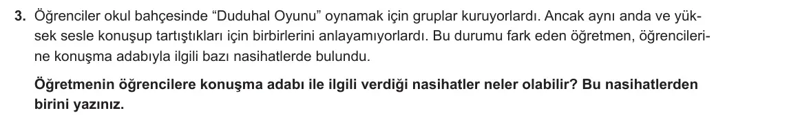 5. Sınıf Din Kültürü ve Ahlak Bilgisi 2023-2024 2. Dönem 1. Yazılı 1. Bölüm 3. Soru görseli
