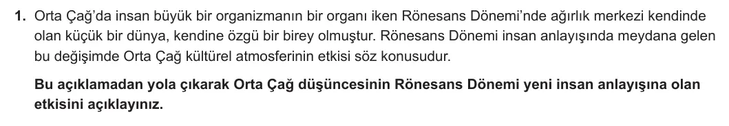 11. Sınıf Felsefe 2023-2024 2. Dönem 1. Yazılı 1. Bölüm 1. Soru görseli