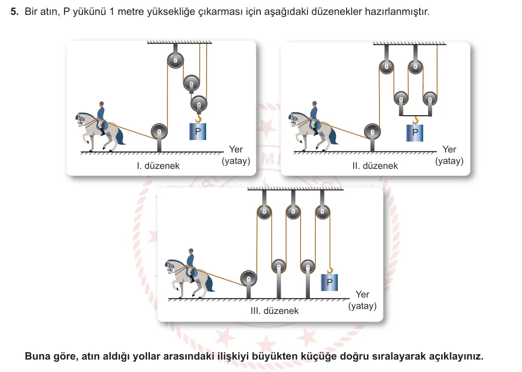 8. Sınıf Fen Bilimleri 2023-2024 2. Dönem 1. Yazılı 1. Bölüm 5. Soru görseli