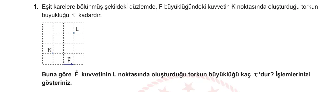 11. Sınıf Fizik 2023-2024 2. Dönem 1. Yazılı 2. Bölüm 1. Soru görseli