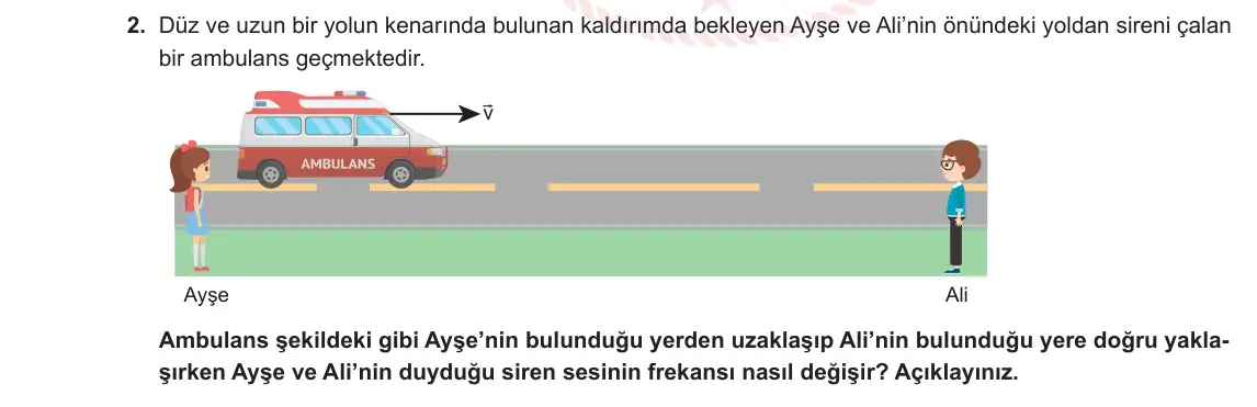 12. Sınıf Fizik 2023-2024 2. Dönem 1. Yazılı 1. Bölüm 2. Soru görseli