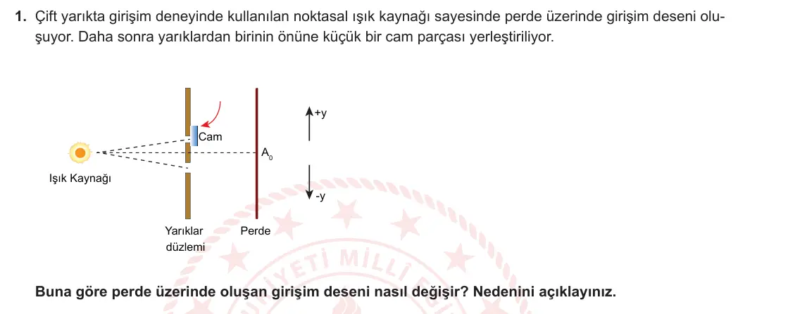 12. Sınıf Fizik 2023-2024 2. Dönem 1. Yazılı 2. Bölüm 1. Soru görseli