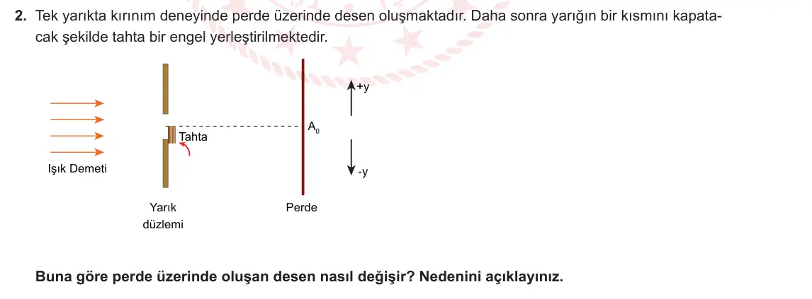 12. Sınıf Fizik 2023-2024 2. Dönem 1. Yazılı 2. Bölüm 2. Soru görseli