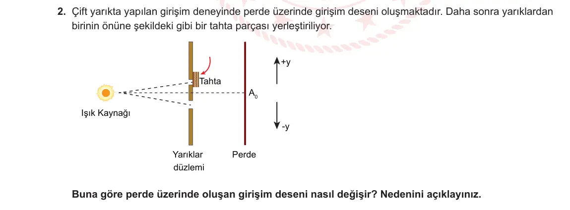 12. Sınıf Fizik 2023-2024 2. Dönem 1. Yazılı 4. Bölüm 2. Soru görseli