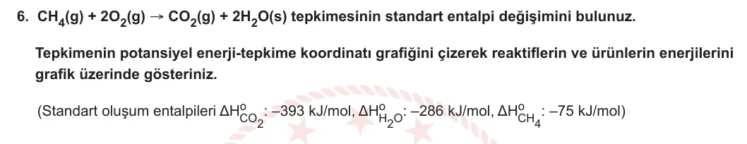 11. Sınıf Kimya 2023-2024 2. Dönem 1. Yazılı 1. Bölüm 6. Soru görseli