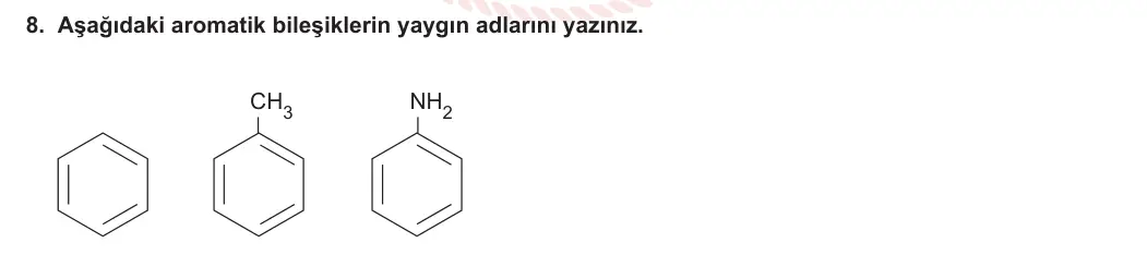 12. Sınıf Kimya 2023-2024 2. Dönem 1. Yazılı 1. Bölüm 8. Soru görseli